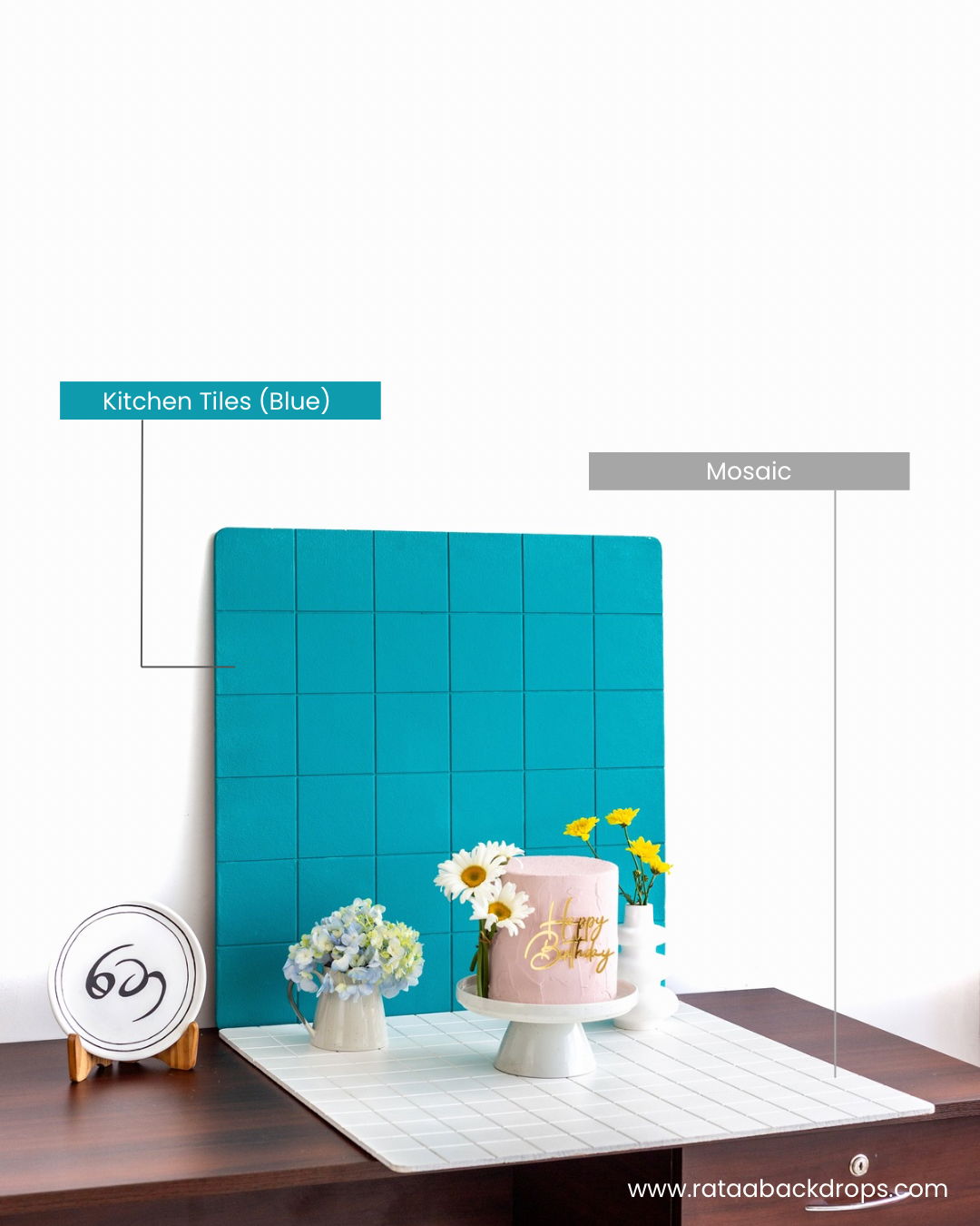 Blue Kitchen Tile Backdrop