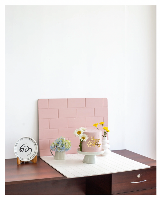 Pink Brick Wall Backdrop