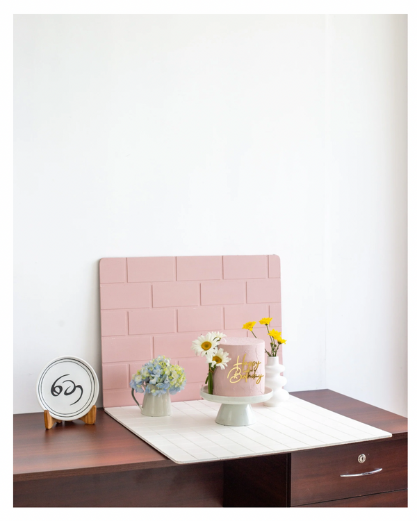 Pink Brick Wall Backdrop