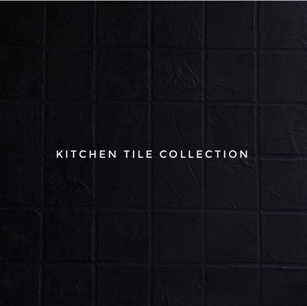 Black Kitchen Tiles Backdrop