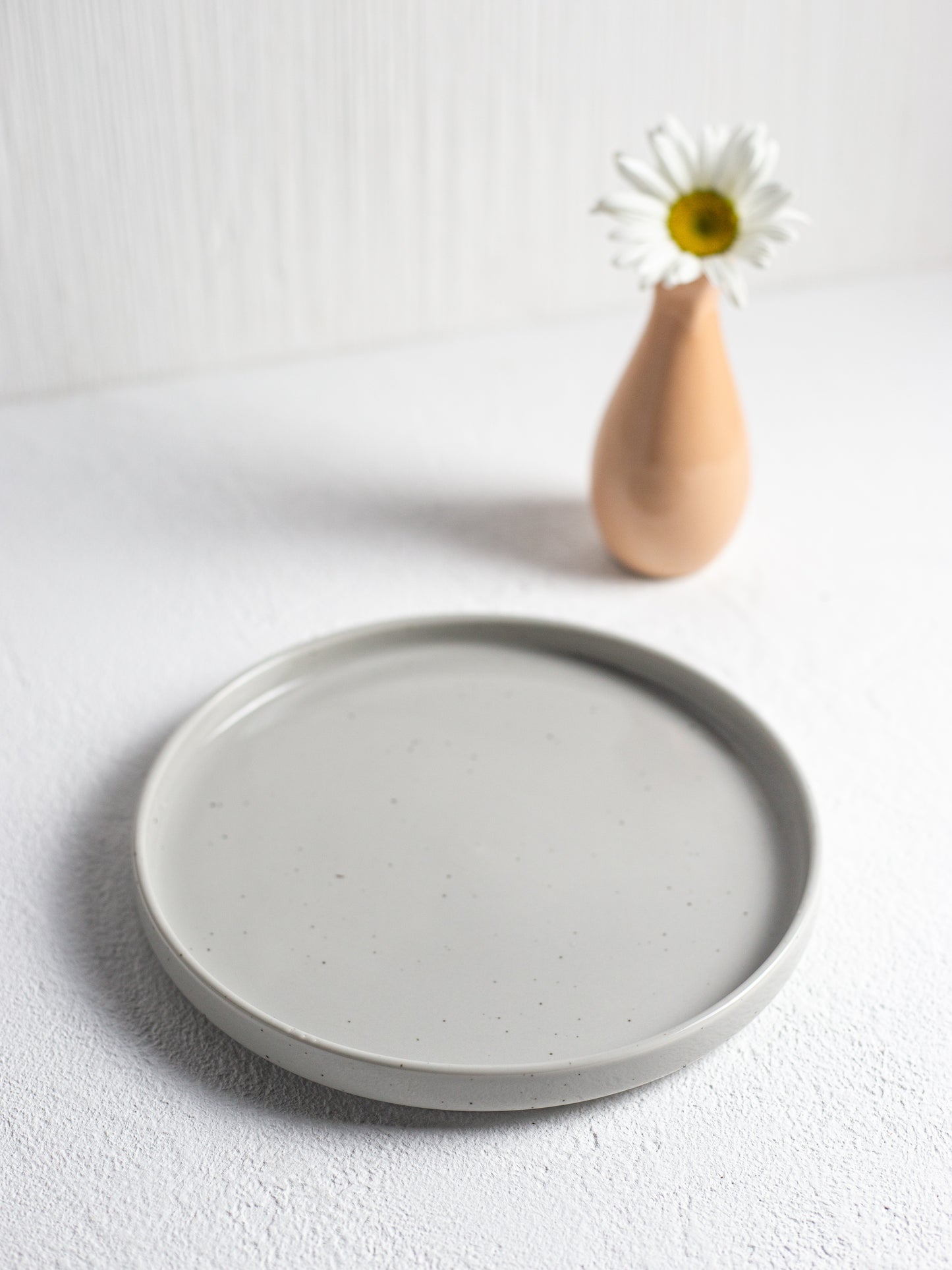 Salad Plate with Rim (Grey)