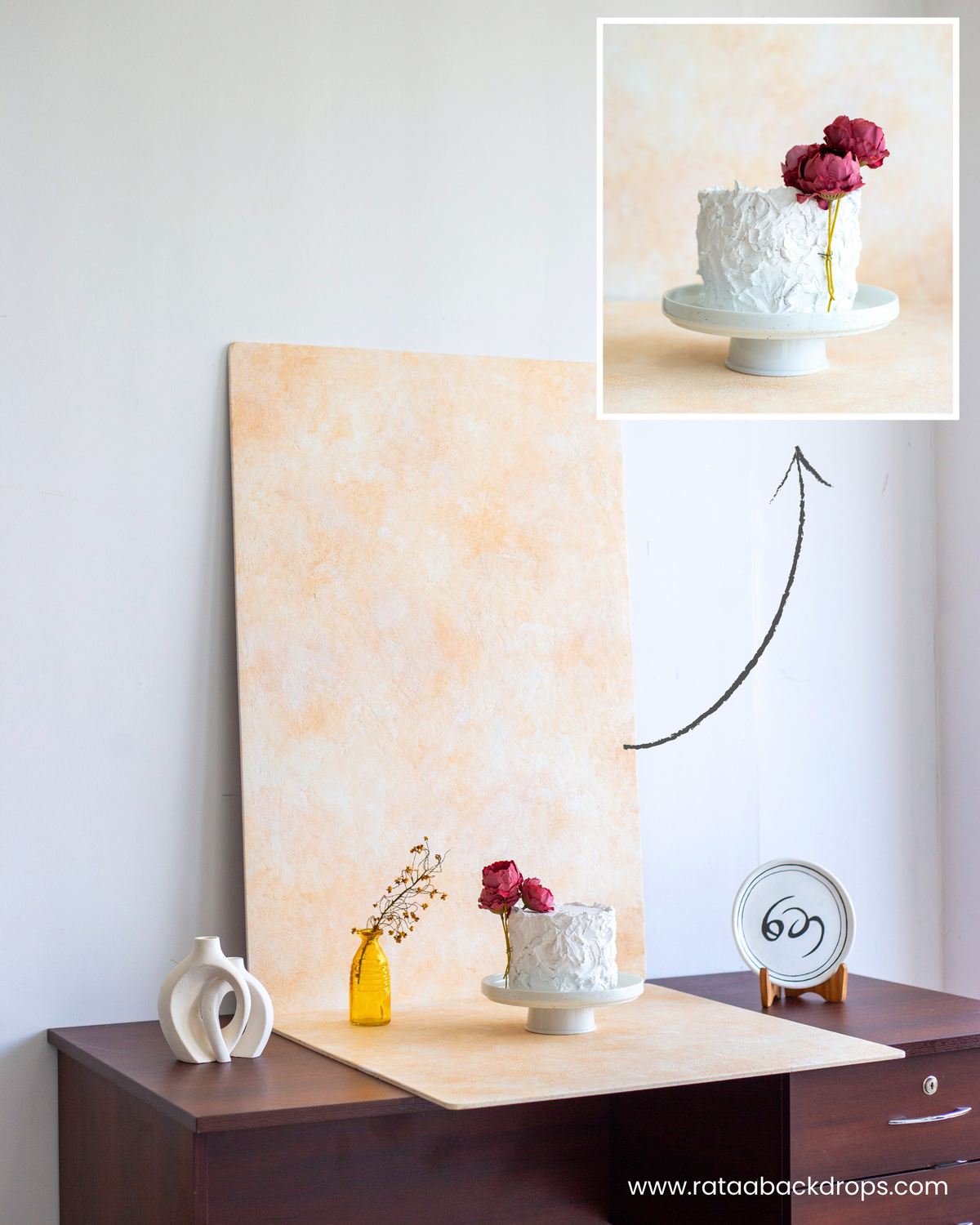Creamsicle Backdrop 2ft by 2ft
